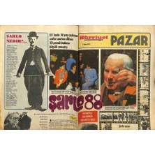 Gökçe Koleksiyon Hürriyet Gazetesi Pazar Eki 3 Nisan 1977 - Sinemanın Büyük Dahisi,charlie Chaplin  GZ78427