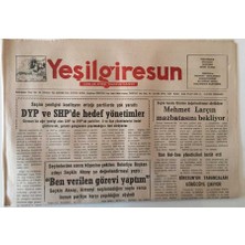 Yeşil Giresun Gazetesi 31 Mart 1994 - Dyp ve Shpde Hedef Yönetimler , Giresunun Tabancaları Görücüye Çıkıyor   GZ28620