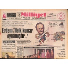 Milliyet Halk Gazetesi 22 Eylül 1981 - Nato Genelkurmay Başkanlarına Brifing Verildi - Erdem   Halk Kumar Oynamıştır   GZ127692