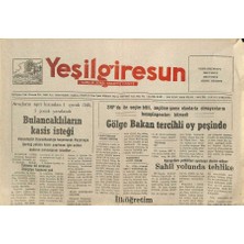 Yeşil Giresun Gazetesi 18 Eylül 1991 - Karayolları Yetkilileri Uyumaya Devam Ediyor GZ115818