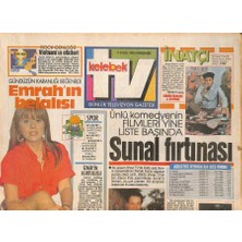 Hürriyet Gazetesi Tv Kelebek Eki 9 Eylül 1993 - Kemal Sunal Fırtınası - Ayşen Grudanın Hüzünlendiği An !  GZ128017