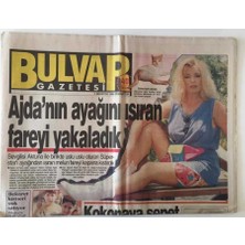 Gökçe Koleksiyon Bulvar Gazetesi 1 Ağustos 1998 - Ajda Pekkannın Ayağını Isıran Fareyi Yaladık GZ13980