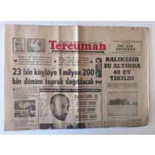 Tercüman Gazetesi 12 Ocak 1968 -  23 Bin Köylüye 1 Milyon 200 Bin Dönüm Toprak Dağıtılacak GZ11139