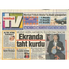 Hürriyet Gazetesi Kelebek Tv Eki 3 Şubat 1993 - Müjdat Gezen , Haftaboyu Televizyona Çıkacak  GZ126257