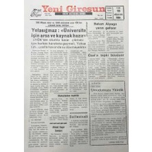 Yeni Giresun Gazetesi 19 Ağustos 1994TURGUT  Özala Tepki Büyüyor   GZ25999