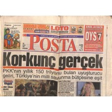 Posta Gazetesi 19 Nisan 1995 - Pkknın Yıllık 150 Trilyonu Bulan Uyuşturucu Geliri , Türkiyenin Milli Savunma Bütçesine Eşit  GZ122984