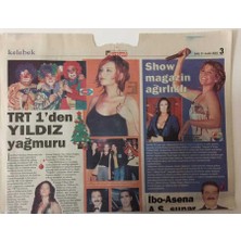 Hürriyet Gazetesi  Kelebek  Eki 31 Aralık 2002  - Trt 1den Yıldız Yağmuru , Yılbaşı Şöleni  GZ25164