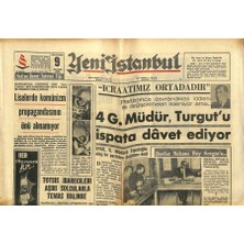 Yeni Istanbul Gazetesi 9 Aralık 1965 - Hindistanda Pazartesi Geceleri Yemek Yenmiyecek  GZ102826