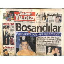 Sabah Gazetesi Sabah Yıldızı Eki 14 Nisan 1999 - Fenerbahçeli Boliç , Eşi Gayeden Ayrıldı  GZ80229