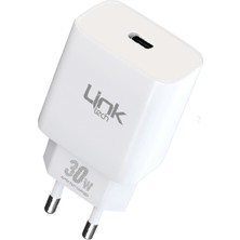 Linktech C213 Type-C Pd 30W Çıkışlı Şarj Aleti (Başlık) Beyaz