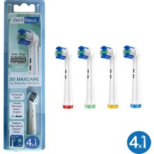 Denthauz 3D Maxcare - 3 Boyutlu Temiizlik Oral-B Uyumlu Diş Fırçası Başlığı - 4 Adet Yedek Başlık