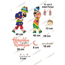 Hacivat Karagöz Temalı Yılbaşı Sticker Hoş Geldin Ramazan