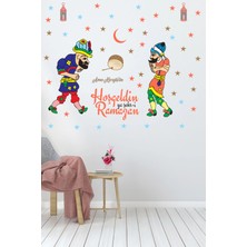 Hacivat Karagöz Temalı Yılbaşı Sticker Hoş Geldin Ramazan