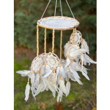 Miamantra Makromeli Bol Kasnaklı Tavan Duvar Süsü Büyük Rüya Kapanı-Dreamcatcher