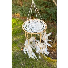 Miamantra Makromeli Bol Kasnaklı Tavan Duvar Süsü Büyük Rüya Kapanı-Dreamcatcher