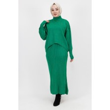 By Coolest Butik 1034 Triko Kumaş Içlikli Elbise