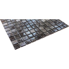 MozaiKristaL Tüm Yaşam Alanlarının Tüm Yüzeyleri İçin Beyaz Sedefli Siyah Cam Mozaik. Taş Ölçüsü: 25X25 Mm. File Ölçüsü:31.5X31.5 Cm. ( 1 Koli = 10 File Karo = 1 m2 fiyatıdır )