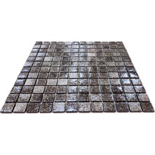 MozaiKristaL Tüm Yaşam Alanlarının Tüm Yüzeyleri İçin Beyaz Sedefli Siyah Cam Mozaik. Taş Ölçüsü: 25X25 Mm. File Ölçüsü:31.5X31.5 Cm. ( 1 Koli = 10 File Karo = 1 m2 fiyatıdır )