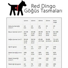 Red Dingo Flanno Desenli Turkuaz Köpek Göğüs Tasması 25 mm