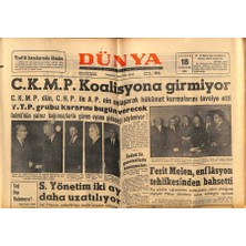 Gökçe Koleksiyon Dünya Gazetesi 18 Aralık 1963 - Ferit Melen , Enflasyon Tehlikesinden Bahsetti  GZ80757