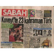 Gökçe Koleksiyon Sabah Gazetesi 25 Ağustos 1990 - Tanklar Trakyadan Güneye Kaydırılıyor  GZ81470