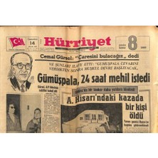 Gökçe Koleksiyon Hürriyet Gazetesi 14 Aralık 1963 - A. Hisarındaki  Kazada Bir Kişi Öldü  GZ81622