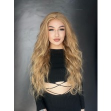 Peruk Market Açık Kumral Uzun Gerçek Saç Tül Peruk 53