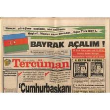 Gökçe Koleksiyon Tercüman Gazetesi 26 Ocak 1990 - Nahcıvan Tvsi Susturuldu  GZ83260