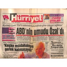 Gökçe Koleksiyon Hürriyet Gazetesi 12 Eylül 1990 - Ankarada Kimyasal Savaş Endişesi  GZ84014