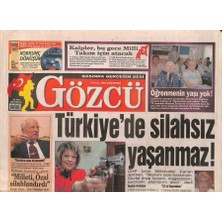 Gökçe Koleksiyon Gözcü Gazetesi 3 Eylül 2005 - Kenan Evrene Göre   Milleti , Özal Silahlandırdı  GZ84570