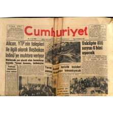 Gökçe Koleksiyon Cumhuriyet Gazetesi 28 Temmuz 1963 - Üsküpte Şehrin Yüzde 85I Tamamen Harap Oldu , Ölü Sayısı 6 Bini Aşacak  GZ85471