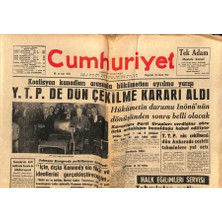 Gökçe Koleksiyon Cumhuriyet Gazetesi 28 Kasım 1963 - Bazı Damga Pulları Tedavülden Kalkıyor  GZ85513