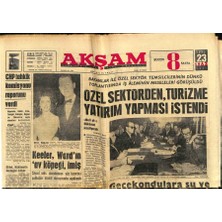 Gökçe Koleksiyon Akşam Gazetesi 23 Temmuz 1963 - Kızkalesinde Resim Çeken Amerikalı Parçalanarak Öldü  GZ87736