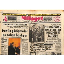 Gökçe Koleksiyon Milliyet Halk Gazetesi 3 Haziran 1975 - Cem Kararnamesi Için Chp , Anayasa Mahkemesine Başvurdu  GZ88850
