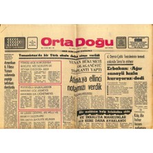 Gökçe Koleksiyon Orta Doğu Gazetesi 23 Ağustos 1976 - Atinaya Ellinci Notamızı Verdik  GZ89356