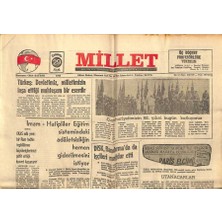 Gökçe Koleksiyon Millet Gazetesi 29 Ekim 1975 - Türkeş Devletimiz Milletimizin Inşa Ettiği Muhteşem Bir Eserdir    GZ89587