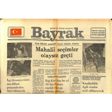 Gökçe Koleksiyon Bayrak Gazetesi 12 Aralık 1977 - Mahalli Seçimler Olaysız Geçti   GZ89420