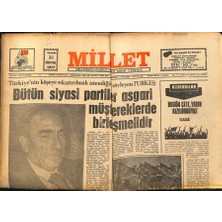 Gökçe Koleksiyon Millet Gazetesi 31 Ağustos 1977 - Hakkı Duran, Orman Yangınları Sabotaj Eseridir  GZ89625