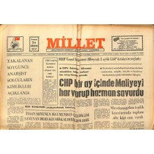 Gökçe Koleksiyon Millet Gazetesi 24 Ağustos 1977 - Chp Maliyeyi Har Vurup Harman Savurdu   GZ89687