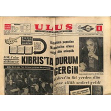 Gökçe Koleksiyon Ulus Gazetesi 3 Ocak 1964 - Öldürülen Papazları Makariosun Afaroz Ettiği Dün Anlaşıldı  GZ90383