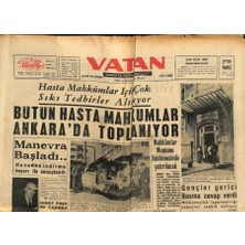 Gökçe Koleksiyon Vatan Gazetesi 25 Eylül 1963 - Ismet Paşa 80 Yaşında - Bütün Hasta Mahkumlar Ankarada Toplanıyor  GZ90615