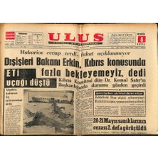 Gökçe Koleksiyon Ulus Gazetesi 5 Şubat 1964 - Eti Uçağı Düştü - Makarios Prensibi Kabul Esasa Itiraz Ediyor  GZ90368