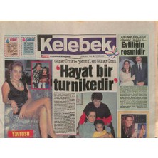 Gökçe Koleksiyon Hürriyet Gazetesi Kelebek Eki 20 Şubat 1992 - Fatma Belgen O Kadar Mutlu Ki...  GZ90943