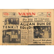 Gökçe Koleksiyon Vatan Gazetesi 23 Eylül 1963 - Sümerbankta 80 Bin Liralık Kumaş Yandı  GZ90613