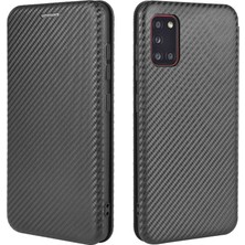 Seashell Digital Samsung Galaxy A31-BLACK Için Karbon Fiber Cilt Deri Otomatik Emici Kabuk (Yurt Dışından)