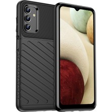 Seashell Digital Thunder Serisi Twill Doku Yumuşak Tpu Samsung Galaxy A13 Için 4G/5G/M13 5G/A04S 4g (164.7 x 76.7 x 9.1 Mm) -Black (Yurt Dışından)