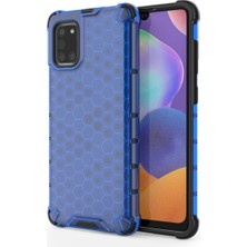 Seashell Digital Samsung Galaxy A31-MAVI Için Petek Desen Şok Geçirmez Tpu+Pc Hybrid Case Shell (Yurt Dışından)