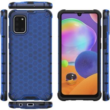 Seashell Digital Samsung Galaxy A31-MAVI Için Petek Desen Şok Geçirmez Tpu+Pc Hybrid Case Shell (Yurt Dışından)