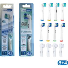 Denthauz Süper Set Comfy + 3D Maxcare Oral-B Uyumlu Diş Fırçası Başlıkları + Fırça Koruma Kapağı