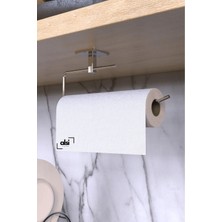 Alsi Home Yapışkanlı Gümüş Rulo Havluluk Wc Kağıtlık ve Kare Havluluk Banyo Mutfak 3'lü Set